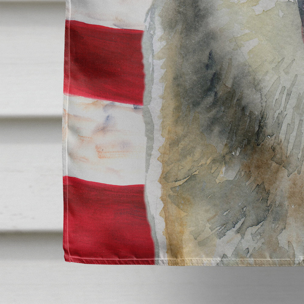 East-European Shepherd Patriotic House Flag 28x40 Porch Sleeve Pole Decorative Outside Yard Banner Artwork Wall Hanging, Polyester