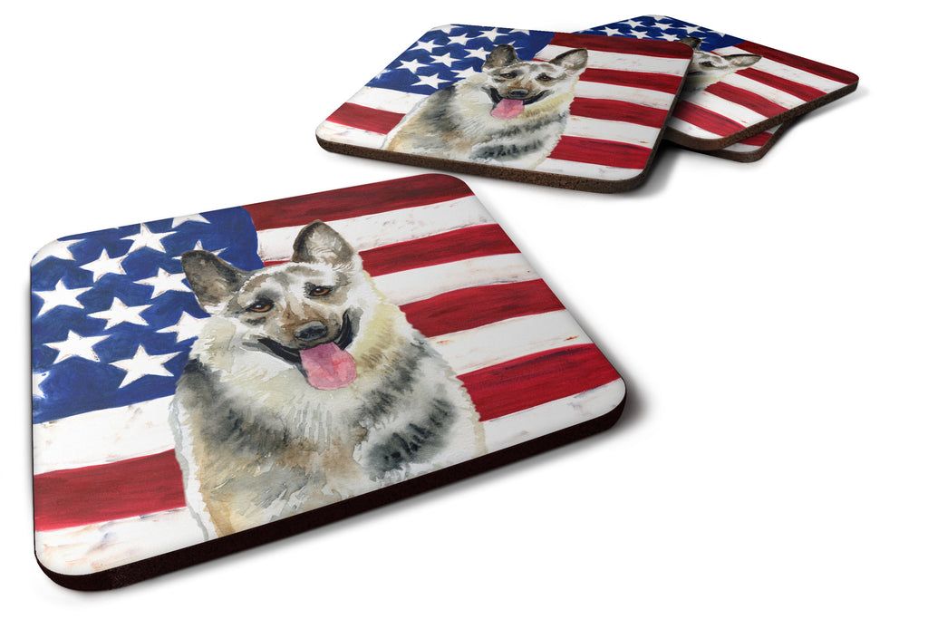 East-European Shepherd Patriotic Foam Coasters Set of 4 Cup Coasters for Indoor Outdoor, Tabletop Protection, Anti Slip, Mouse pad Material