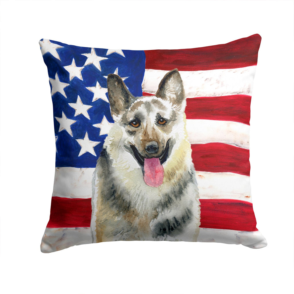 East-European Shepherd Patriotic Decorative Throw Pillow 14x14 Indoor Outdoor Accent Cushion, Fabric Cover with Insert for Sofa, Bed, Porch & Living Room