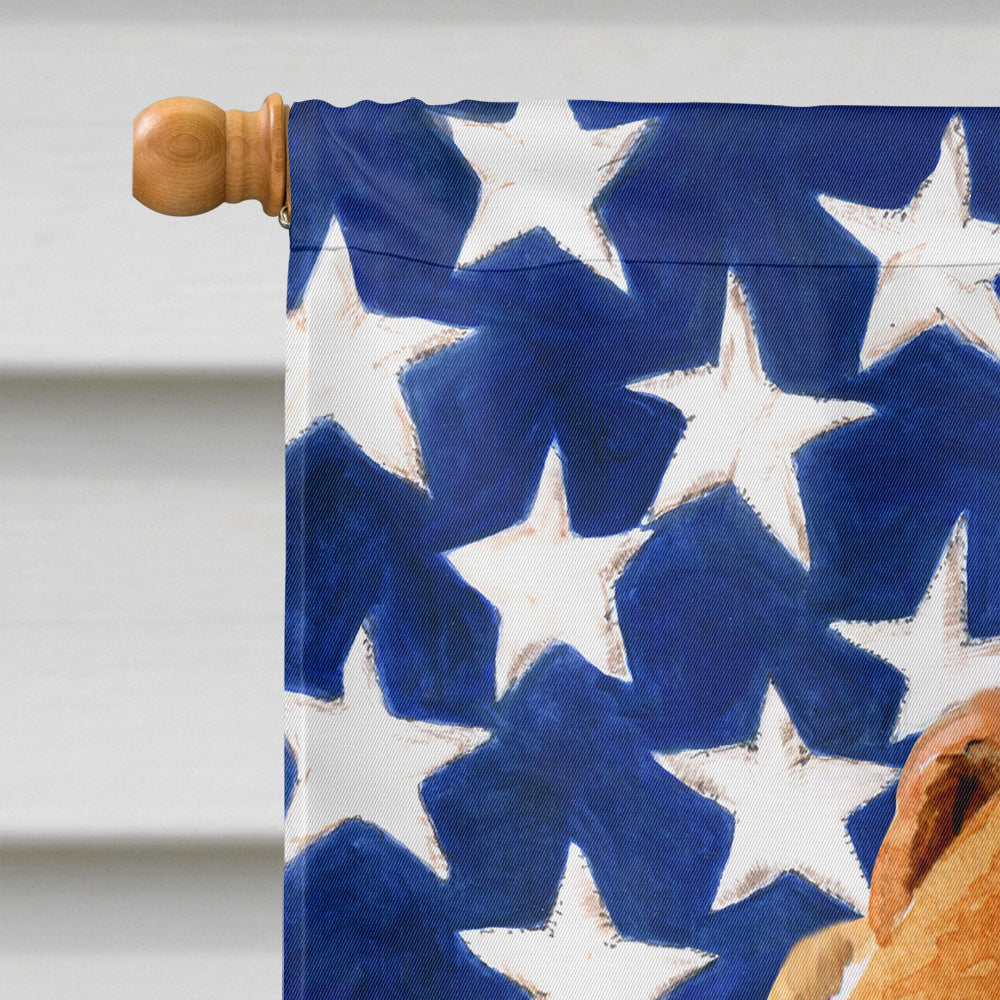 Fox Terrier Patriotic House Flag 28x40 Porch Sleeve Pole Decorative Outside Yard Banner Artwork Wall Hanging, Polyester