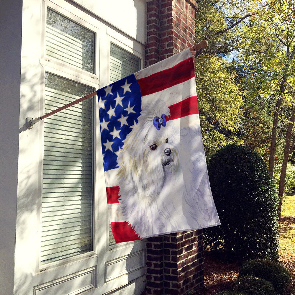 Maltese Patriotic House Flag 28x40 Porch Sleeve Pole Decorative Outside Yard Banner Artwork Wall Hanging, Polyester