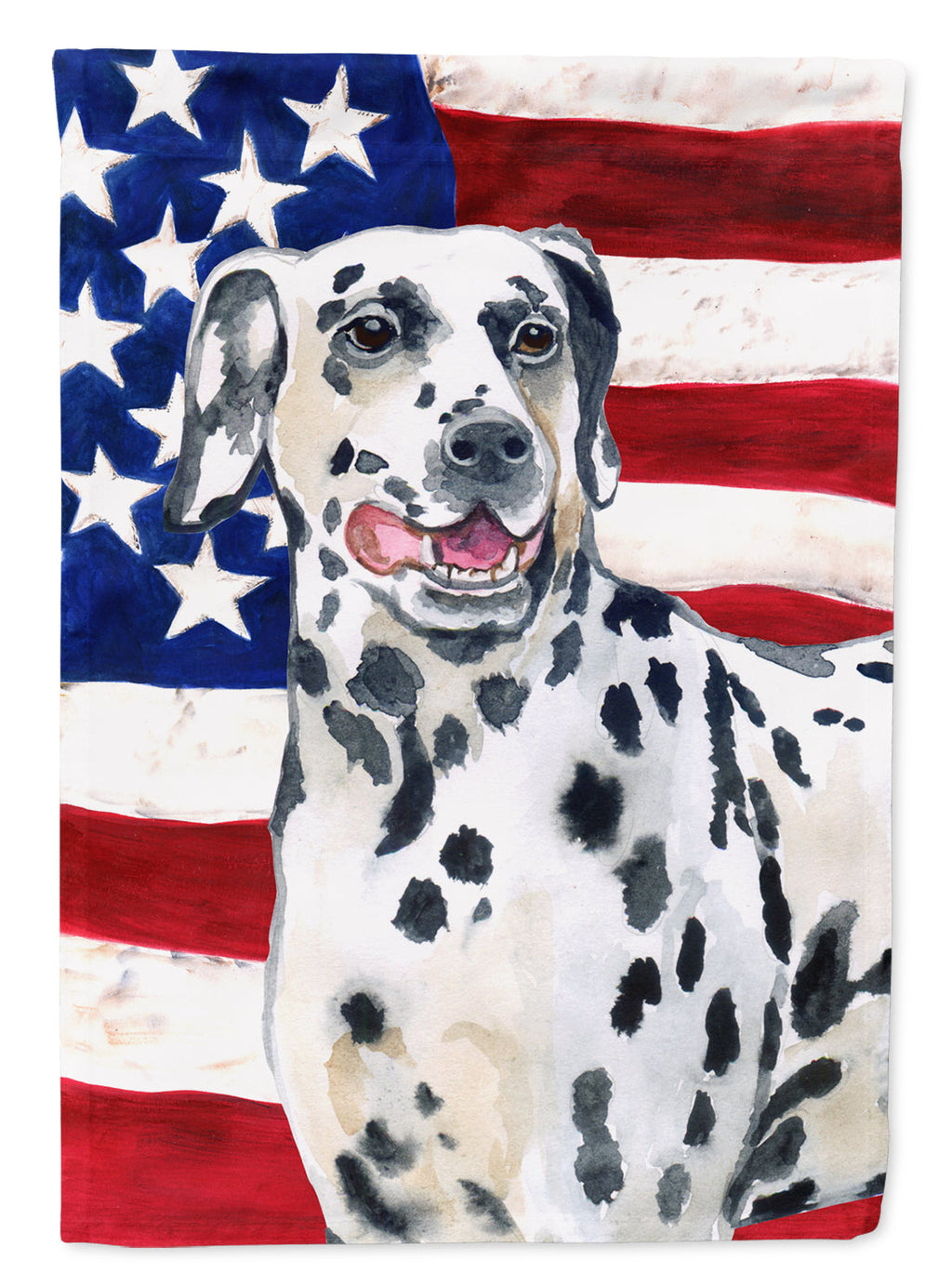 Dalmatian Patriotic House Flag 28x40 Porch Sleeve Pole Decorative Outside Yard Banner Artwork Wall Hanging, Polyester