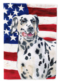 Dalmatian Patriotic House Flag 28x40 Porch Sleeve Pole Decorative Outside Yard Banner Artwork Wall Hanging, Polyester