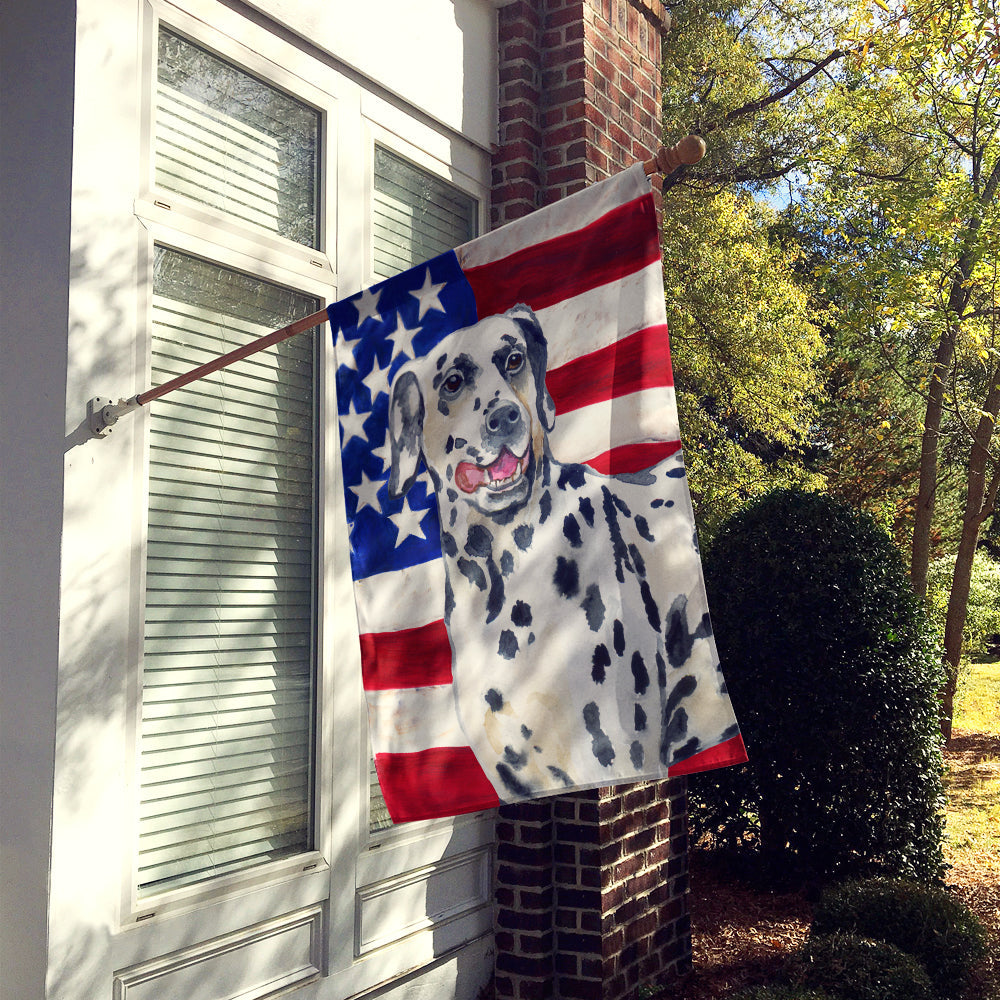 Dalmatian Patriotic House Flag 28x40 Porch Sleeve Pole Decorative Outside Yard Banner Artwork Wall Hanging, Polyester