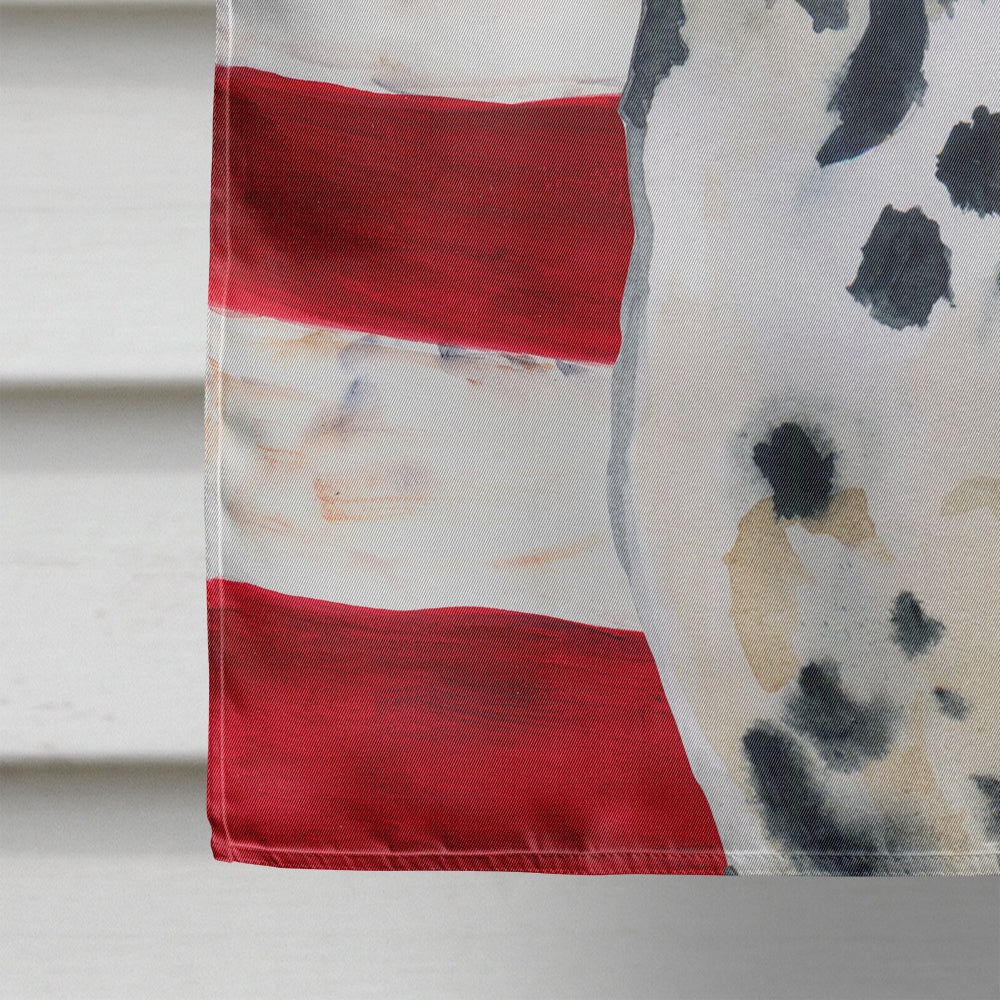 Dalmatian Patriotic House Flag 28x40 Porch Sleeve Pole Decorative Outside Yard Banner Artwork Wall Hanging, Polyester