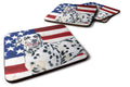 Dalmatian Patriotic Foam Coasters Set of 4 Cup Coasters for Indoor Outdoor, Tabletop Protection, Anti Slip, Mouse pad Material