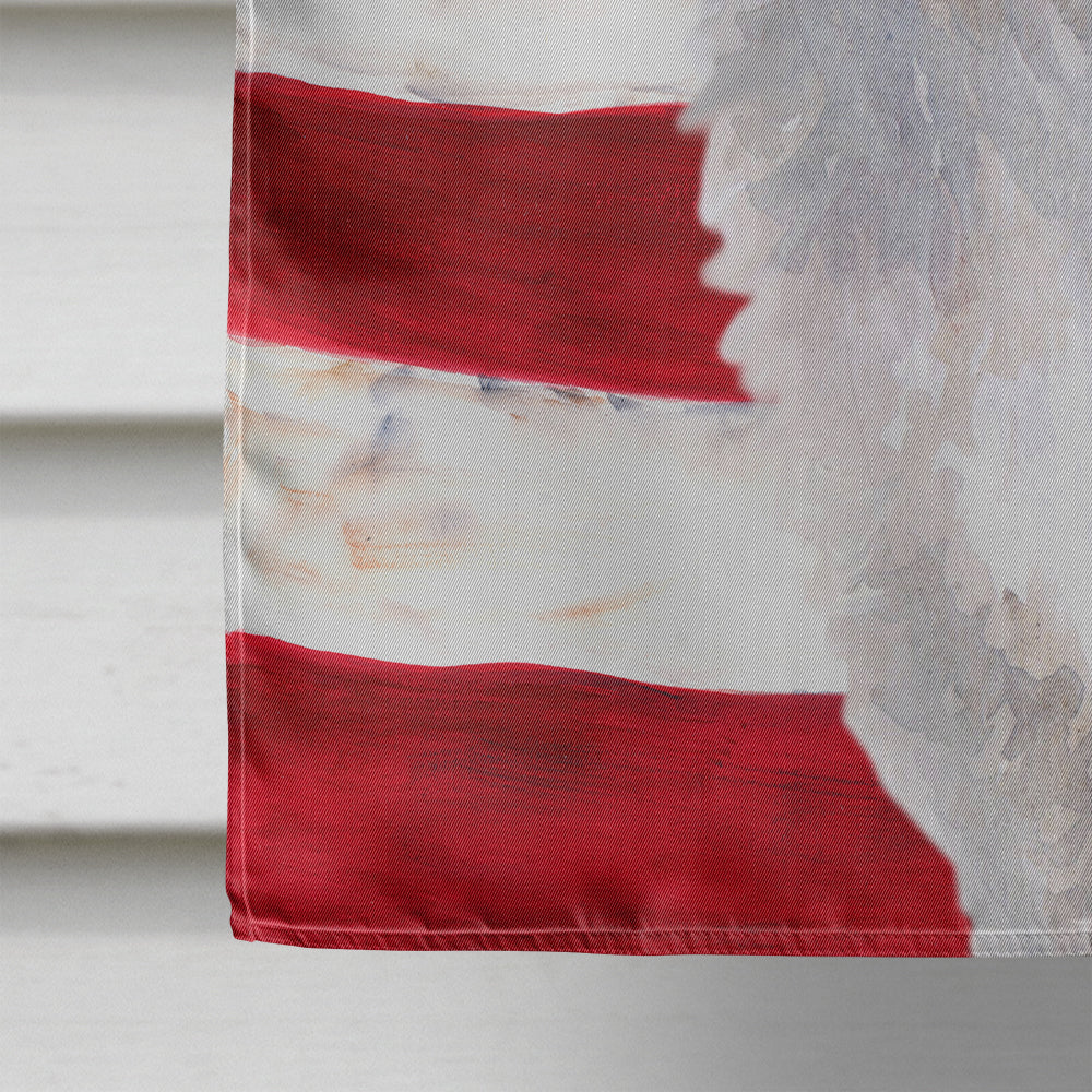 Siberian Husky Patriotic House Flag 28x40 Porch Sleeve Pole Decorative Outside Yard Banner Artwork Wall Hanging, Polyester