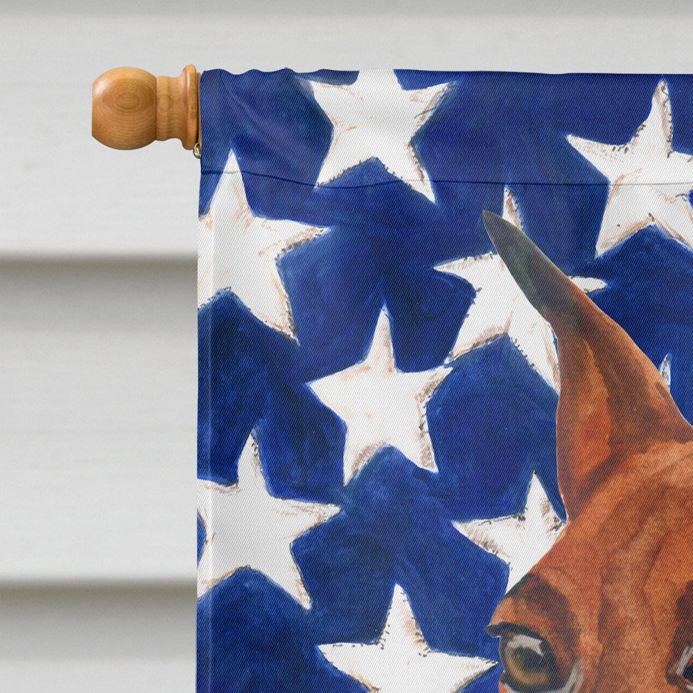 Miniature Pinscher Patriotic House Flag 28x40 Porch Sleeve Pole Decorative Outside Yard Banner Artwork Wall Hanging, Polyester