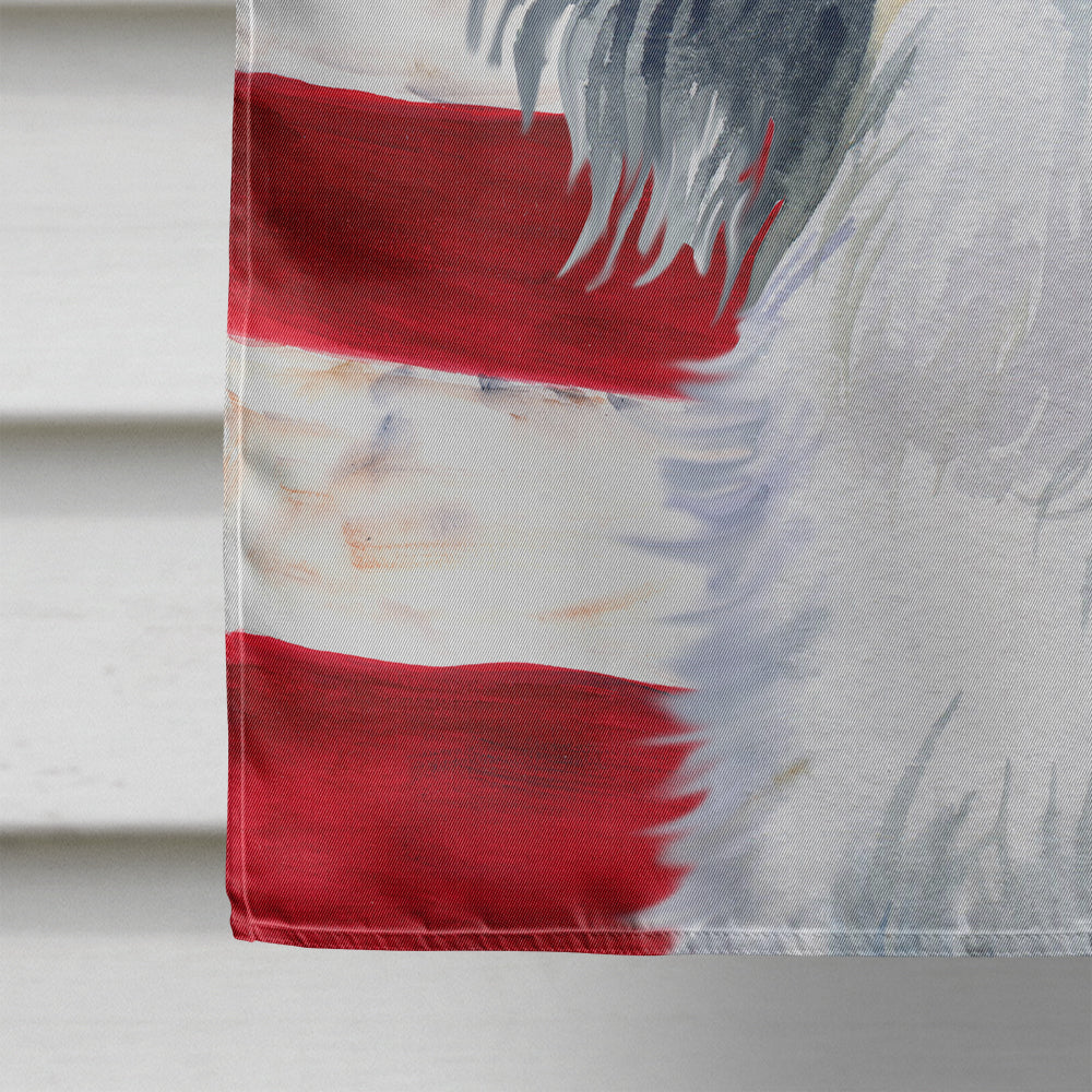 Papillon Patriotic House Flag 28x40 Porch Sleeve Pole Decorative Outside Yard Banner Artwork Wall Hanging, Polyester