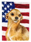 Chihuahua Patriotic House Flag 28x40 Porch Sleeve Pole Decorative Outside Yard Banner Artwork Wall Hanging, Polyester