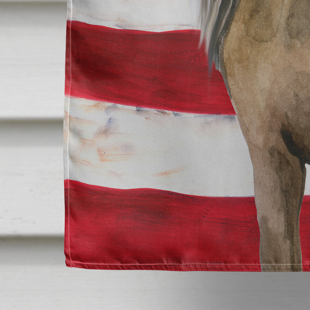 Chinese Crested Patriotic House Flag 28x40 Porch Sleeve Pole Decorative Outside Yard Banner Artwork Wall Hanging, Polyester