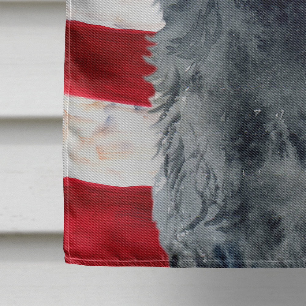 Giant Schnauzer Patriotic House Flag 28x40 Porch Sleeve Pole Decorative Outside Yard Banner Artwork Wall Hanging, Polyester