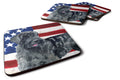 Giant Schnauzer Patriotic Foam Coasters Set of 4 Cup Coasters for Indoor Outdoor, Tabletop Protection, Anti Slip, Mouse pad Material