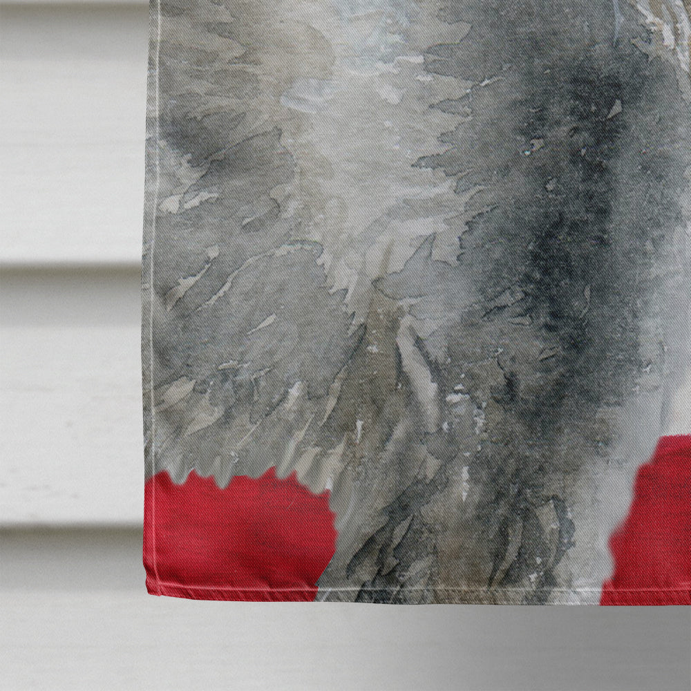 Schnauzer Patriotic House Flag 28x40 Porch Sleeve Pole Decorative Outside Yard Banner Artwork Wall Hanging, Polyester