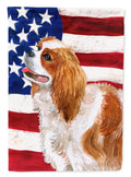Cavalier Spaniel Patriotic House Flag 28x40 Porch Sleeve Pole Decorative Outside Yard Banner Artwork Wall Hanging, Polyester