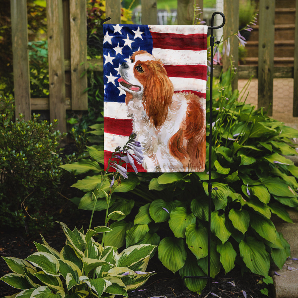 Cavalier Spaniel Patriotic Garden Flag Mailbox Decorative Yard Banner Outside Patio Artwork for Flower Beds, Garden Size, Multicolor