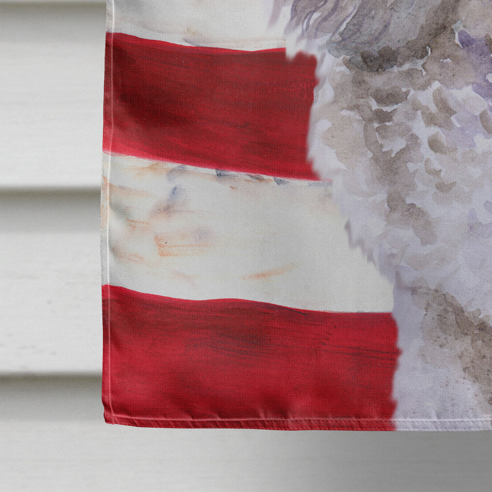 Poodle Patriotic House Flag 28x40 Porch Sleeve Pole Decorative Outside Yard Banner Artwork Wall Hanging, Polyester
