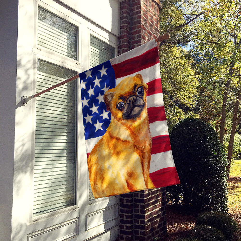 Small Brabant Griffon Patriotic House Flag 28x40 Porch Sleeve Pole Decorative Outside Yard Banner Artwork Wall Hanging, Polyester