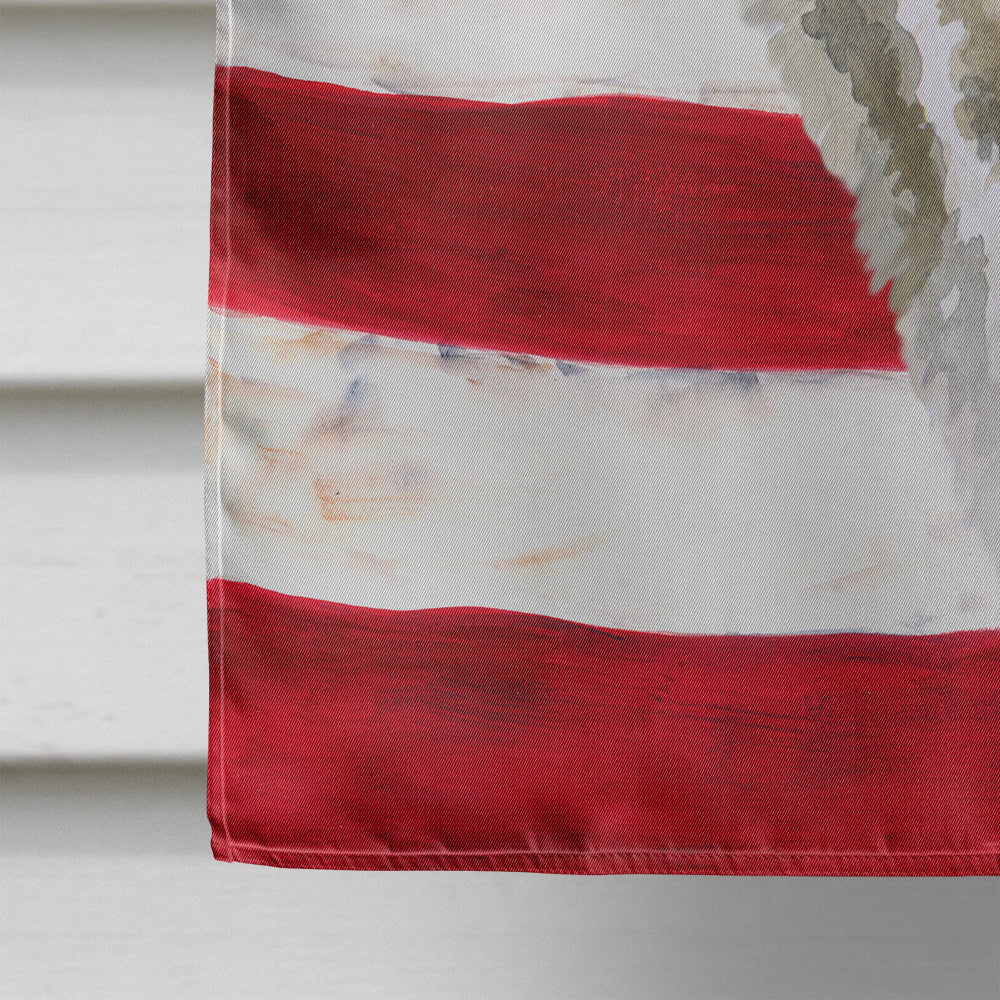 American Akita Patriotic House Flag 28x40 Porch Sleeve Pole Decorative Outside Yard Banner Artwork Wall Hanging, Polyester