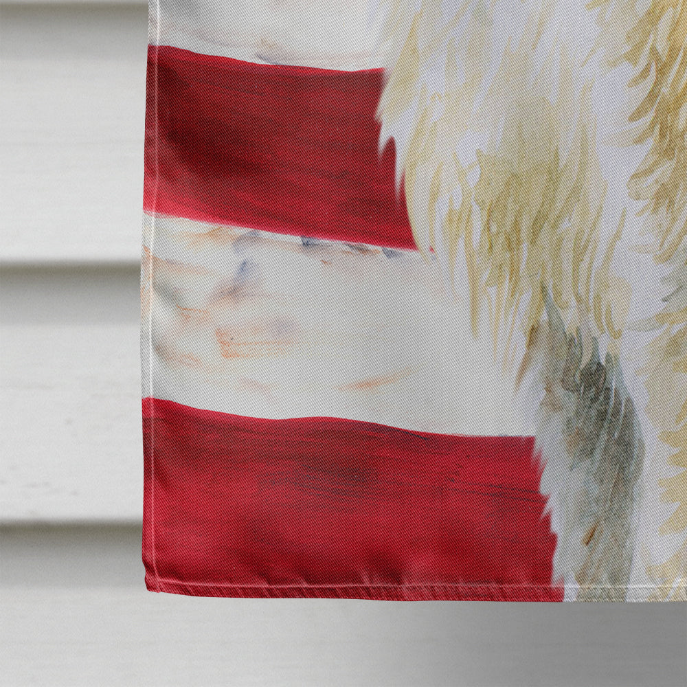 Irish Wolfhound Patriotic House Flag 28x40 Porch Sleeve Pole Decorative Outside Yard Banner Artwork Wall Hanging, Polyester