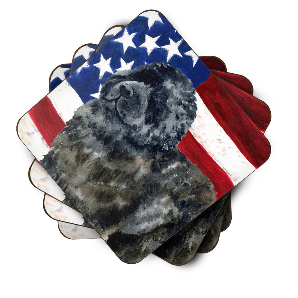 Newfoundland Patriotic Foam Coasters Set of 4 Cup Coasters for Indoor Outdoor, Tabletop Protection, Anti Slip, Mouse pad Material