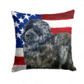 Newfoundland Patriotic Decorative Throw Pillow 14x14 Indoor Outdoor Accent Cushion, Fabric Cover with Insert for Sofa, Bed, Porch & Living Room