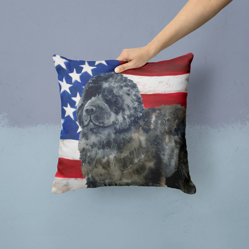 Newfoundland Patriotic Decorative Throw Pillow 14x14 Indoor Outdoor Accent Cushion, Fabric Cover with Insert for Sofa, Bed, Porch & Living Room