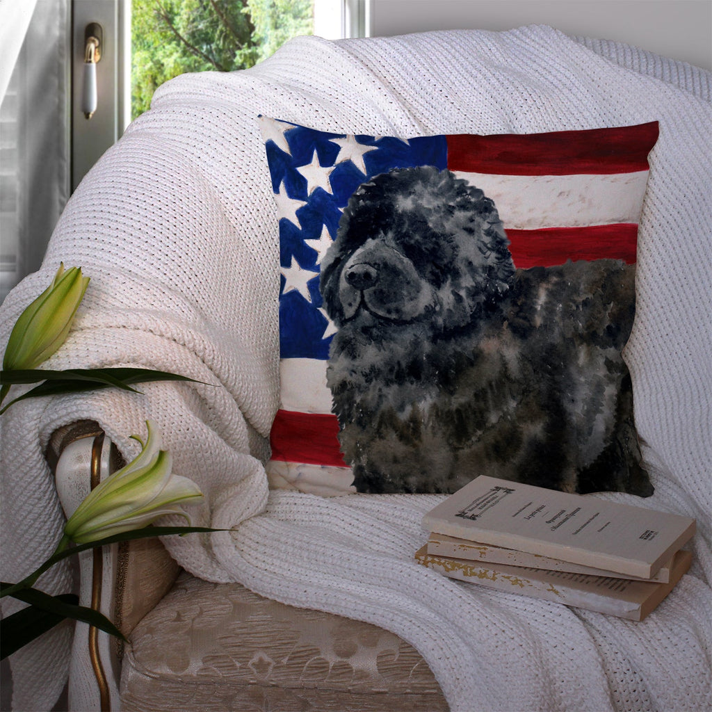 Newfoundland Patriotic Decorative Throw Pillow 14x14 Indoor Outdoor Accent Cushion, Fabric Cover with Insert for Sofa, Bed, Porch & Living Room