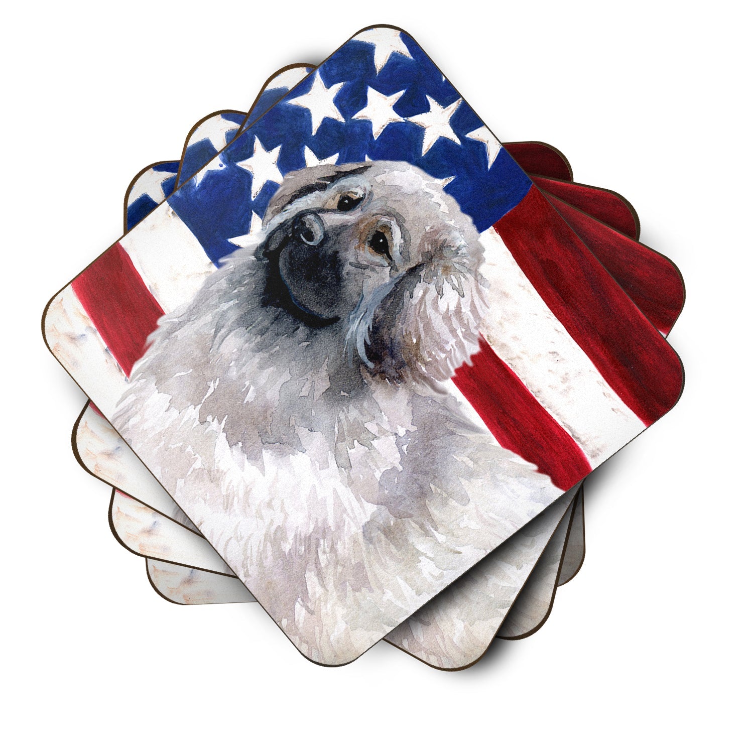 Moscow Watchdog Patriotic Foam Coasters Set of 4 Cup Coasters for Indoor Outdoor, Tabletop Protection, Anti Slip, Mouse pad Material