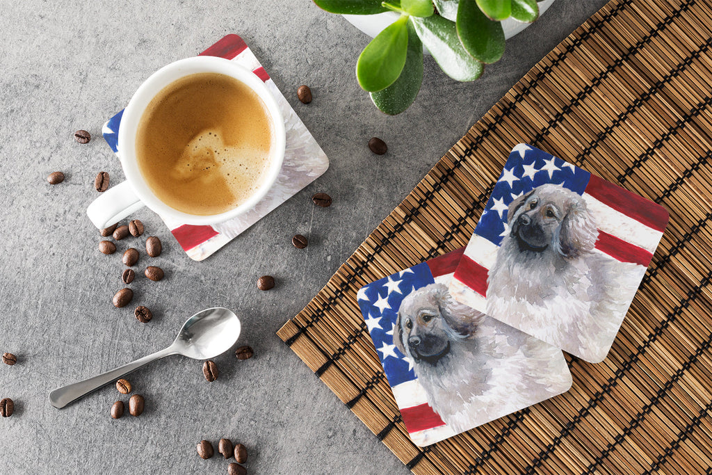 Moscow Watchdog Patriotic Foam Coasters Set of 4 Cup Coasters for Indoor Outdoor, Tabletop Protection, Anti Slip, Mouse pad Material