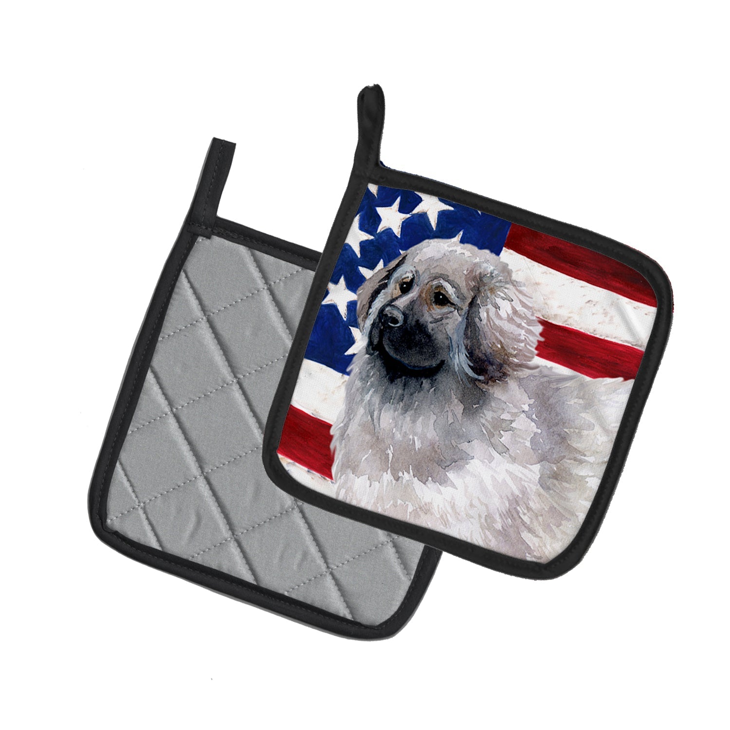 Moscow Watchdog Patriotic Pot Holder Set of 2 Heat Resistant Quilted Hot Pads 7.5 x 7.5 Inch, Insulated Kitchen Trivets for Cooking & Baking
