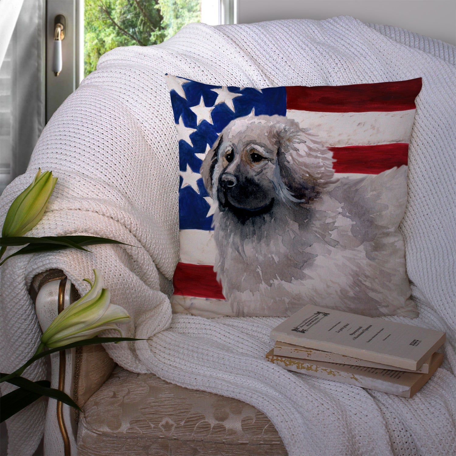 Moscow Watchdog Patriotic Decorative Throw Pillow 14x14 Indoor Outdoor Accent Cushion, Fabric Cover with Insert for Sofa, Bed, Porch & Living Room