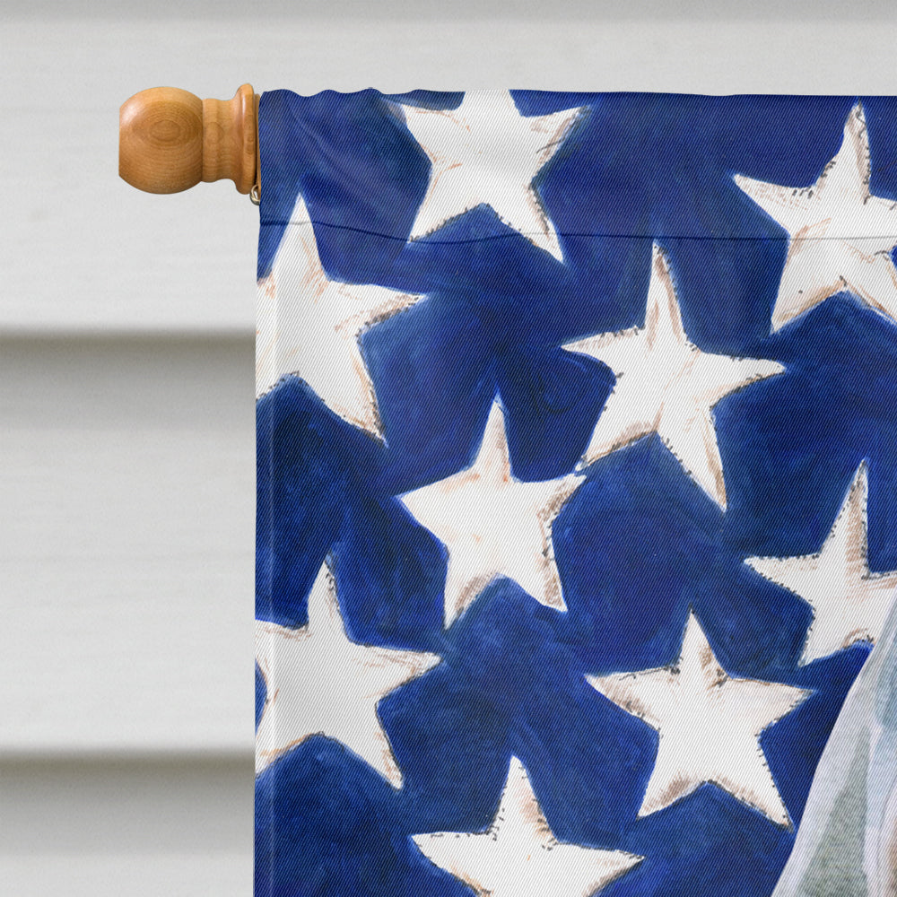 Weimaraner Patriotic House Flag 28x40 Porch Sleeve Pole Decorative Outside Yard Banner Artwork Wall Hanging, Polyester