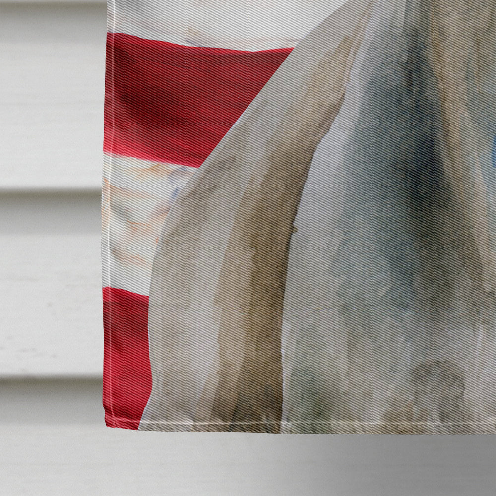 Weimaraner Patriotic House Flag 28x40 Porch Sleeve Pole Decorative Outside Yard Banner Artwork Wall Hanging, Polyester