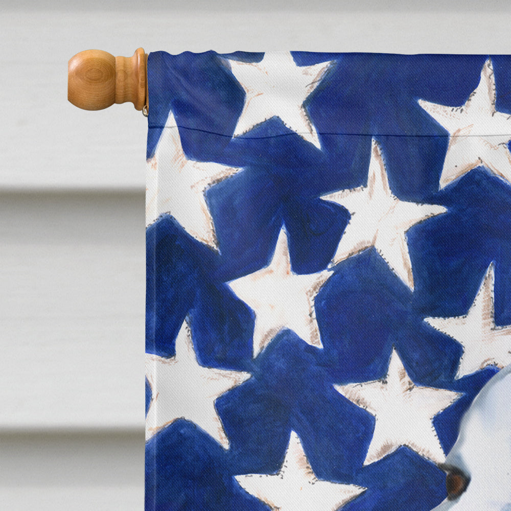 Maremma Sheepdog Patriotic House Flag 28x40 Porch Sleeve Pole Decorative Outside Yard Banner Artwork Wall Hanging, Polyester