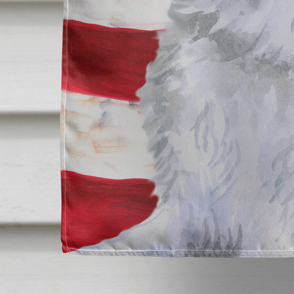 Maremma Sheepdog Patriotic House Flag 28x40 Porch Sleeve Pole Decorative Outside Yard Banner Artwork Wall Hanging, Polyester