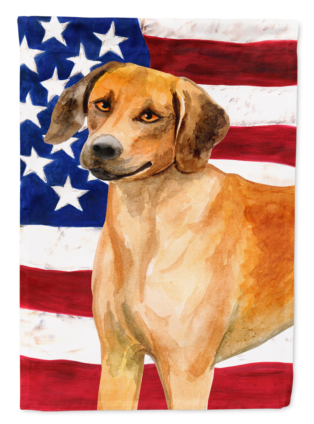 Rhodesian Ridgeback Patriotic House Flag 28x40 Porch Sleeve Pole Decorative Outside Yard Banner Artwork Wall Hanging, Polyester