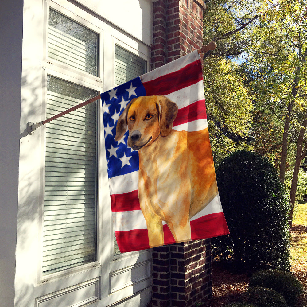 Rhodesian Ridgeback Patriotic House Flag 28x40 Porch Sleeve Pole Decorative Outside Yard Banner Artwork Wall Hanging, Polyester