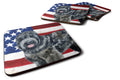Black Russian Terrier Patriotic Foam Coasters Set of 4 Cup Coasters for Indoor Outdoor, Tabletop Protection, Anti Slip, Mouse pad Material