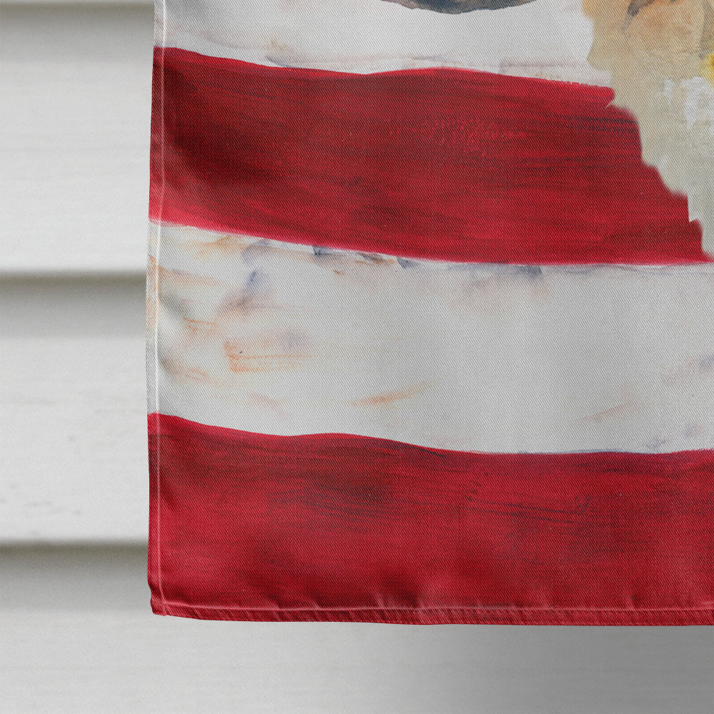 Saint Bernard Patriotic House Flag 28x40 Porch Sleeve Pole Decorative Outside Yard Banner Artwork Wall Hanging, Polyester