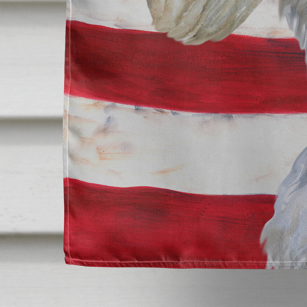 Sealyham Terrier Patriotic House Flag 28x40 Porch Sleeve Pole Decorative Outside Yard Banner Artwork Wall Hanging, Polyester