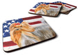 Yorkshire Terrier Patriotic Foam Coasters Set of 4 Cup Coasters for Indoor Outdoor, Tabletop Protection, Anti Slip, Mouse pad Material