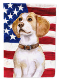 Beagle Patriotic House Flag 28x40 Porch Sleeve Pole Decorative Outside Yard Banner Artwork Wall Hanging, Polyester