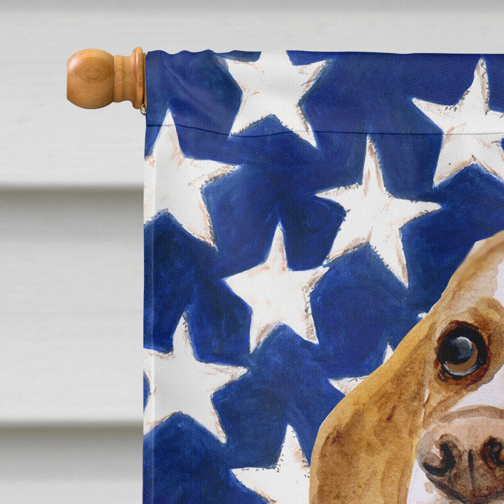 Beagle Patriotic House Flag 28x40 Porch Sleeve Pole Decorative Outside Yard Banner Artwork Wall Hanging, Polyester