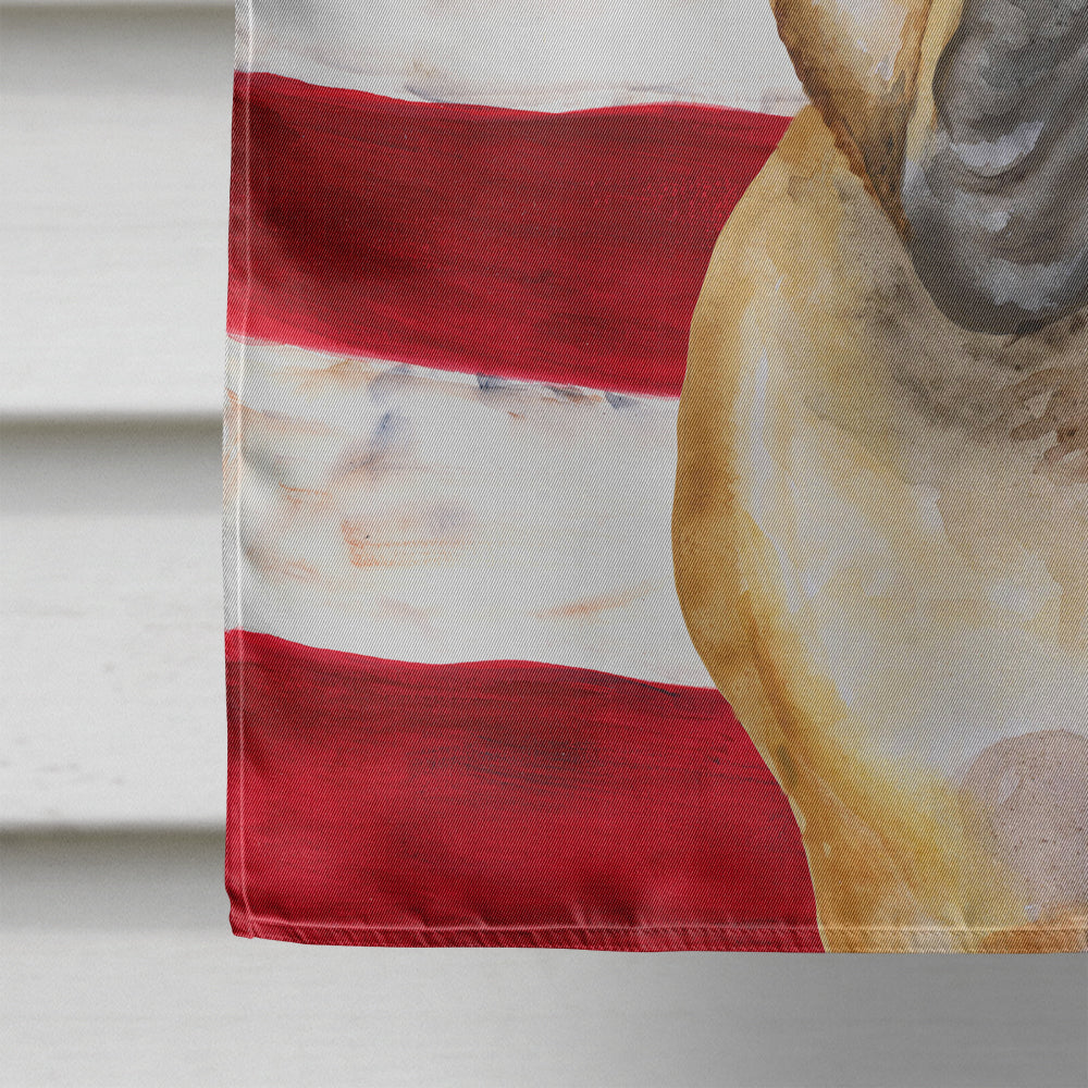 French Bulldog Patriotic House Flag 28x40 Porch Sleeve Pole Decorative Outside Yard Banner Artwork Wall Hanging, Polyester
