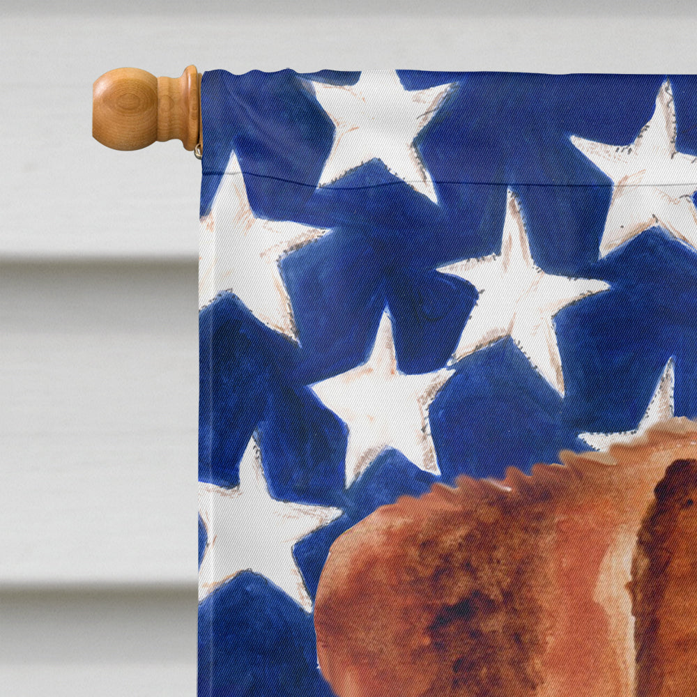 Jack Russell Terrier Patriotic House Flag 28x40 Porch Sleeve Pole Decorative Outside Yard Banner Artwork Wall Hanging, Polyester
