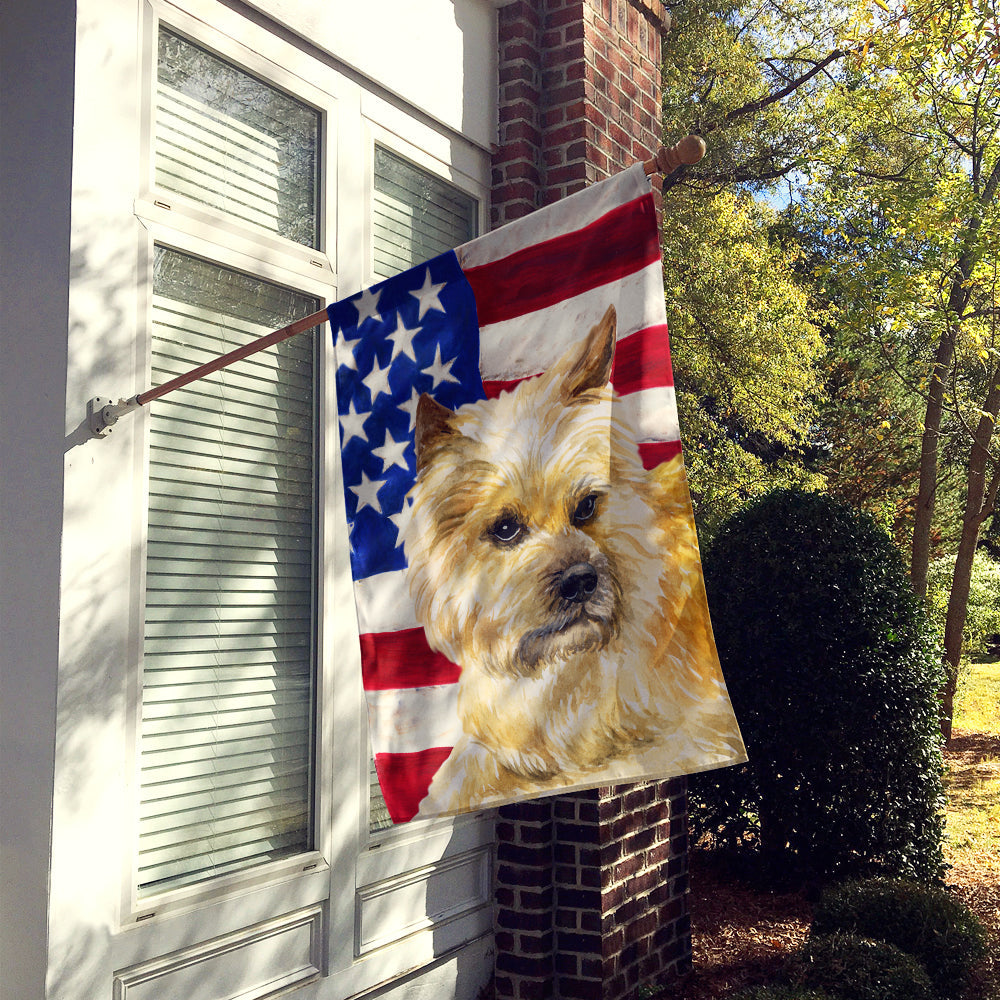 Cairn Terrier Patriotic House Flag 28x40 Porch Sleeve Pole Decorative Outside Yard Banner Artwork Wall Hanging, Polyester