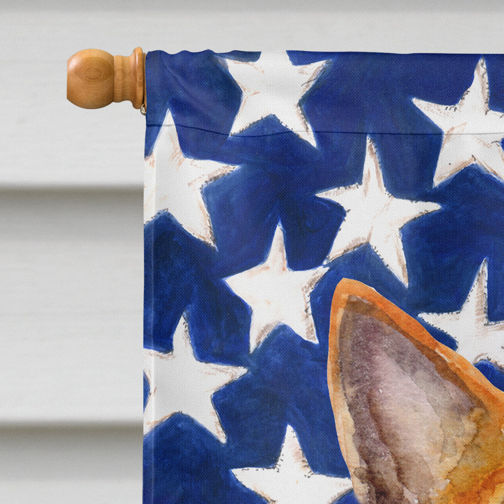 Basenji Patriotic House Flag 28x40 Porch Sleeve Pole Decorative Outside Yard Banner Artwork Wall Hanging, Polyester