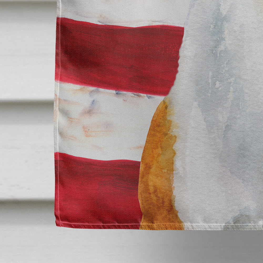 Basenji Patriotic House Flag 28x40 Porch Sleeve Pole Decorative Outside Yard Banner Artwork Wall Hanging, Polyester
