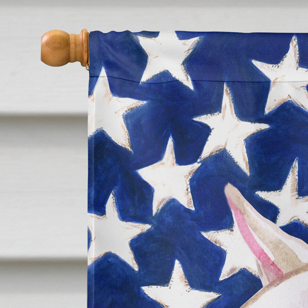 Bull Terrier Patriotic House Flag 28x40 Porch Sleeve Pole Decorative Outside Yard Banner Artwork Wall Hanging, Polyester